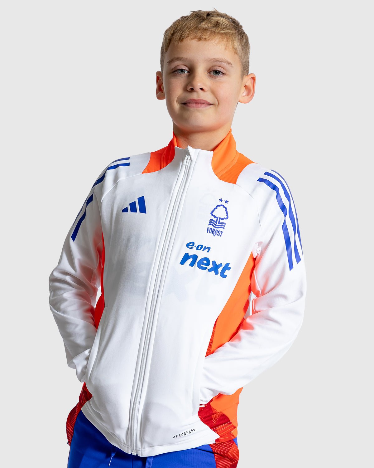 NFFC Junior White Anthem Jacket 24/25 - Nottingham Forest FC