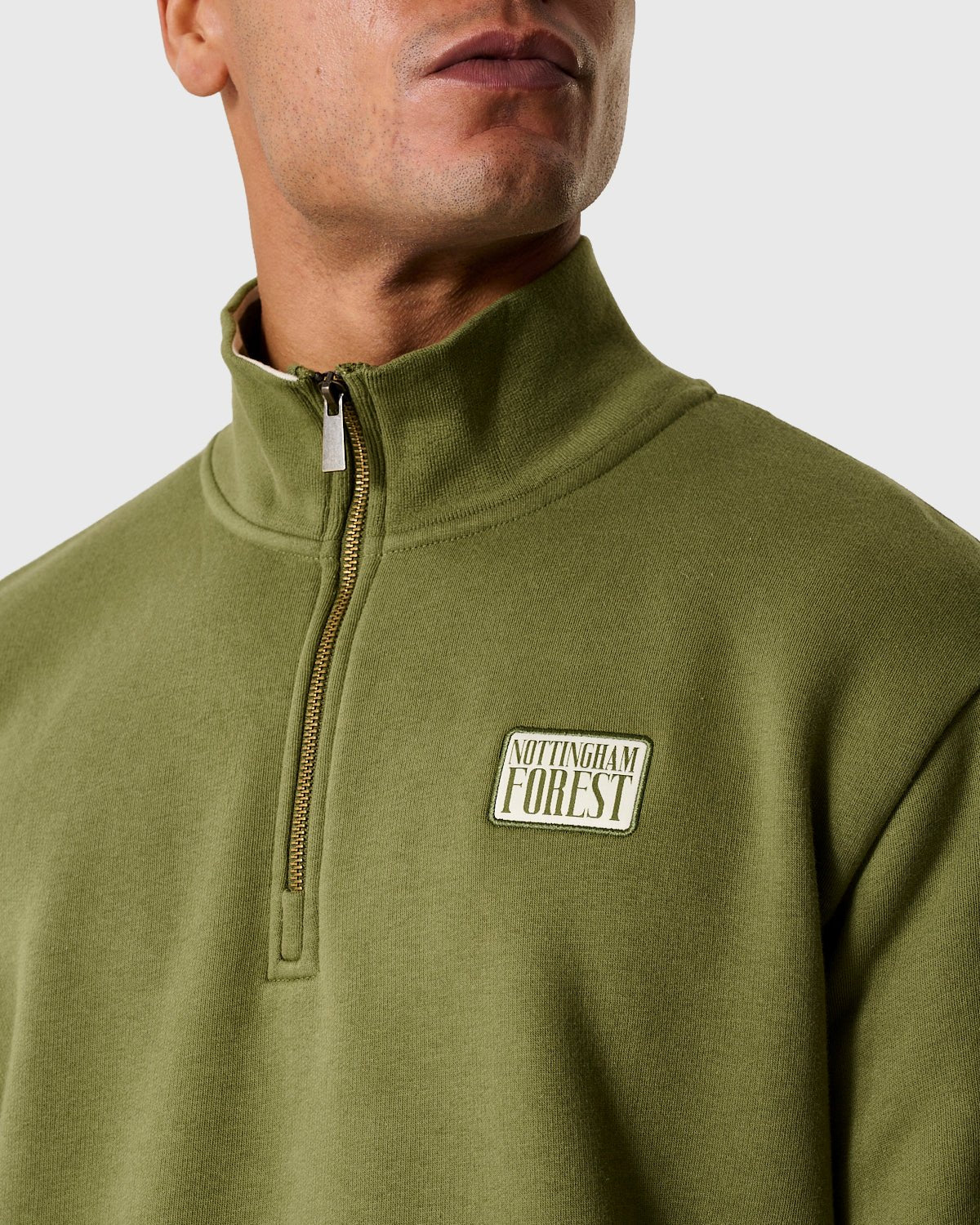 NFFC Khaki Classic 1/4 Zip Top - Nottingham Forest FC