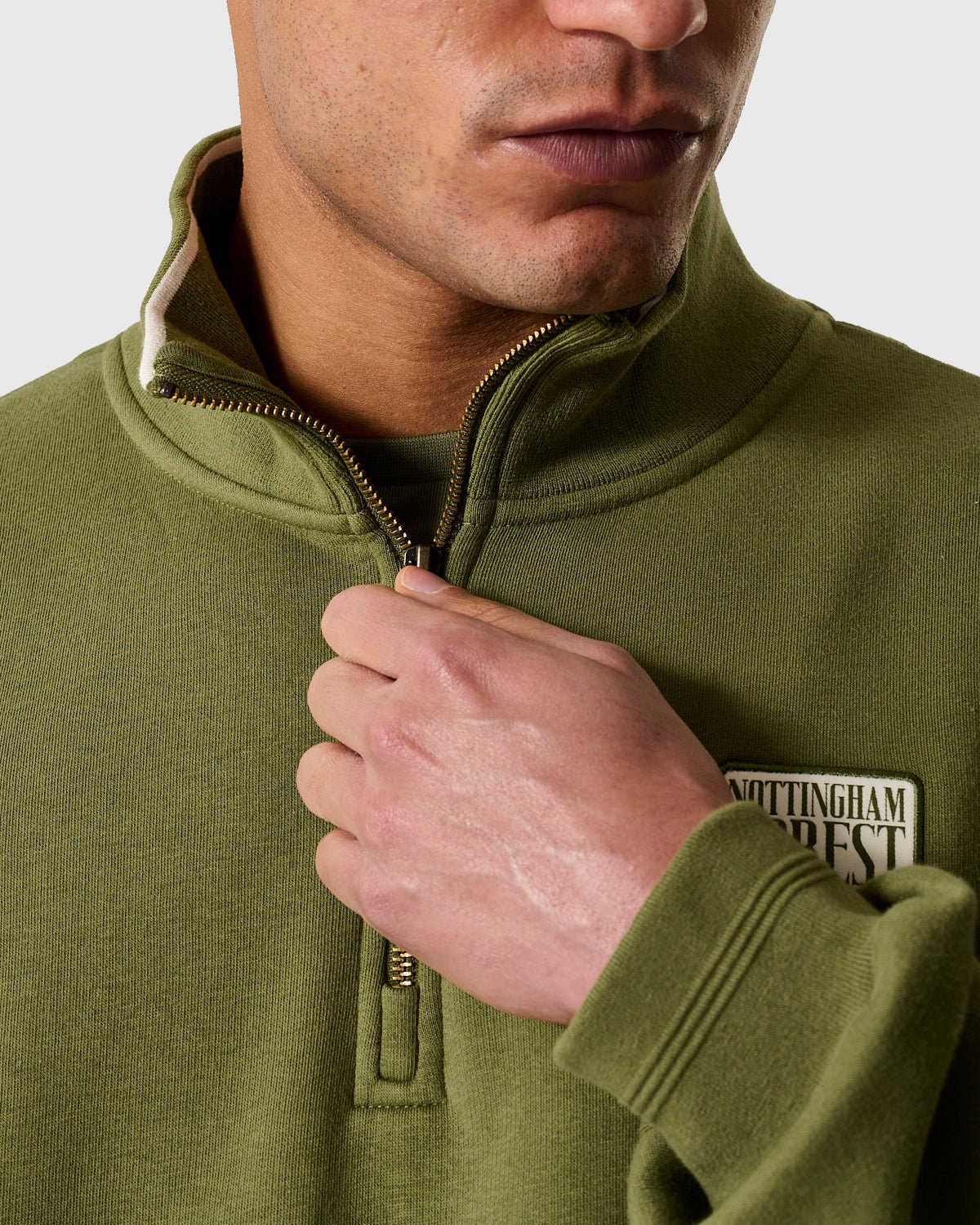 NFFC Khaki Classic 1/4 Zip Top - Nottingham Forest FC