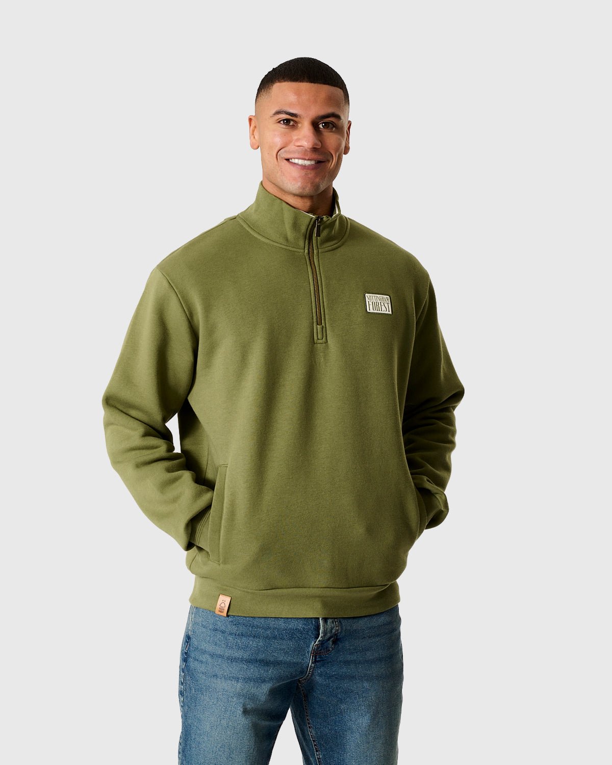 NFFC Khaki Classic 1/4 Zip Top - Nottingham Forest FC
