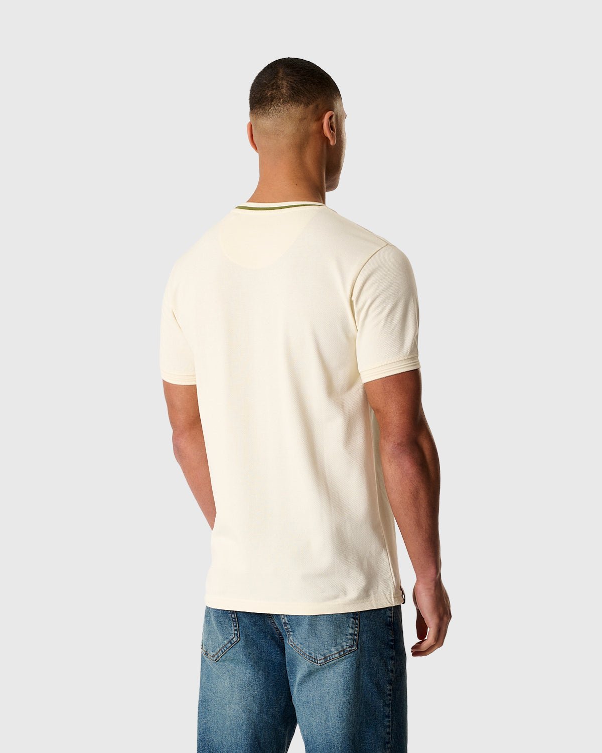 NFFC Khaki Classic Ecru Bubble Knit T-Shirt - Nottingham Forest FC