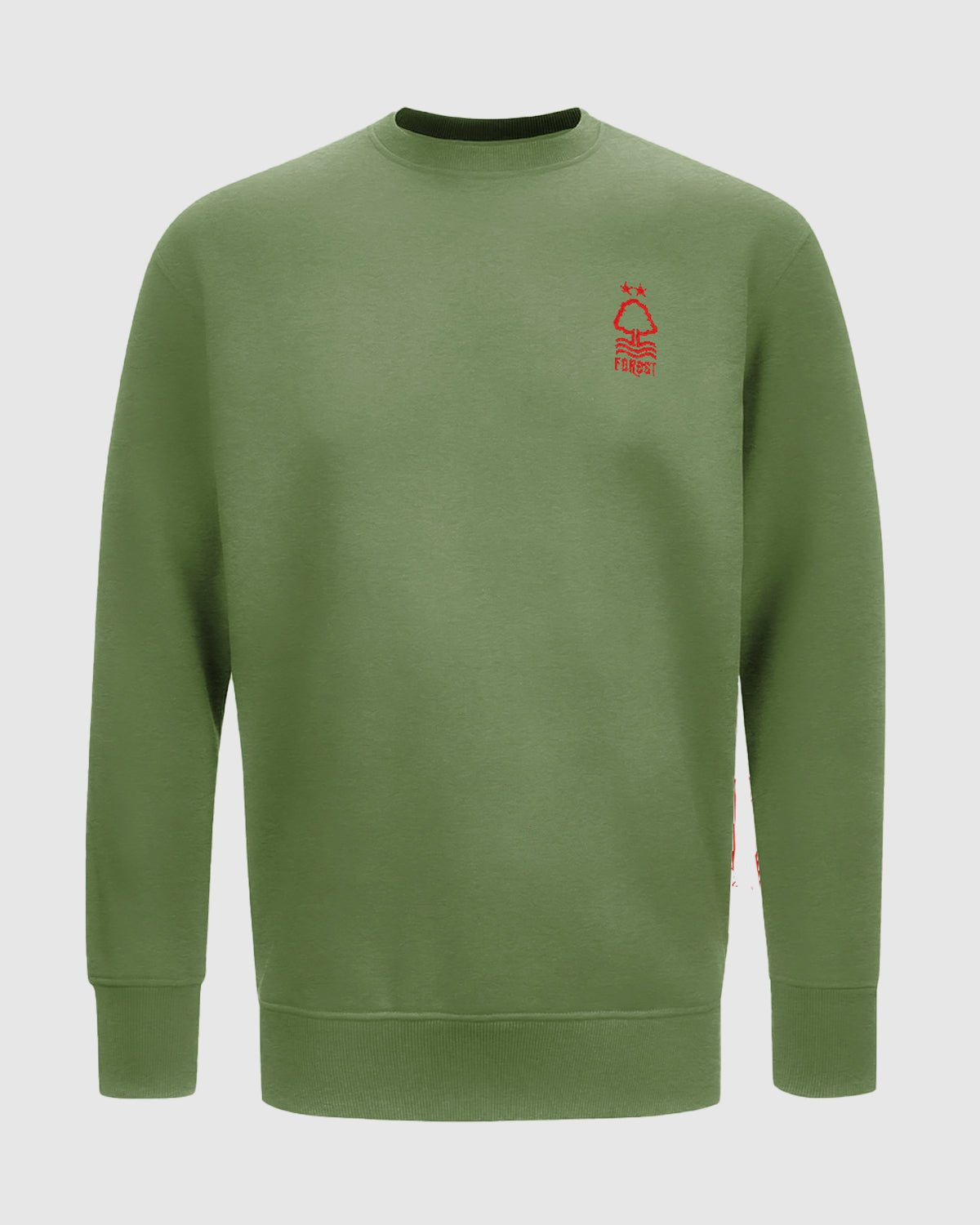 NFFC Khaki Essential Crest Crew Neck Sweatshirt - Nottingham Forest FC