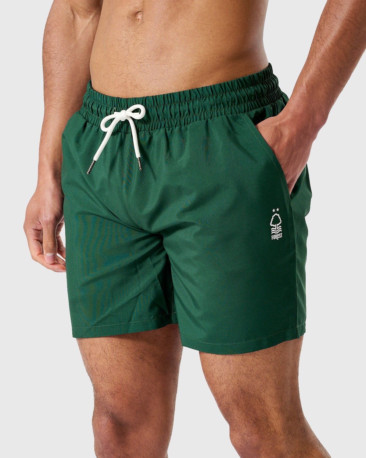 NFFC Khaki Large Logo Swim Shorts - Nottingham Forest FC