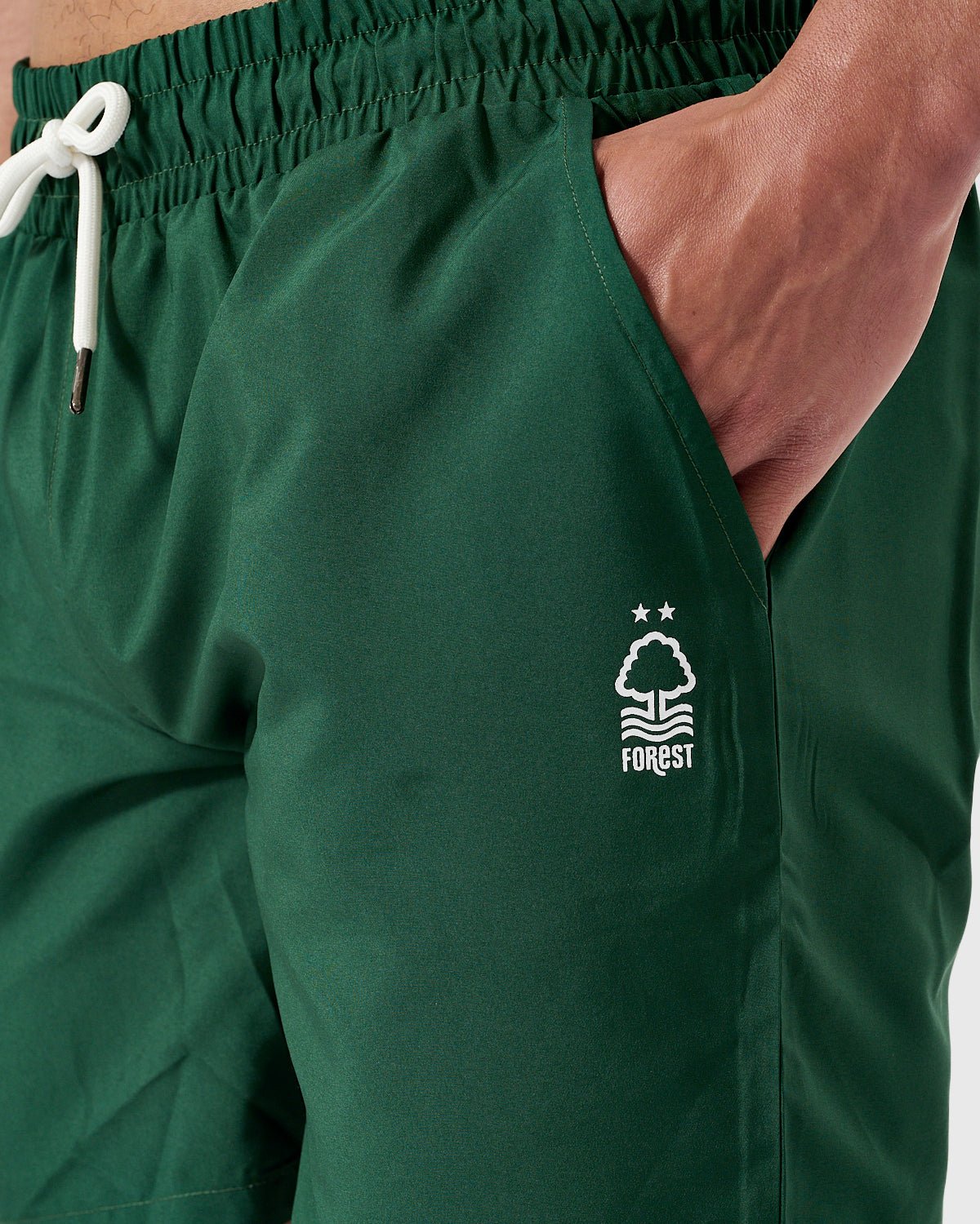 NFFC Khaki Large Logo Swim Shorts - Nottingham Forest FC