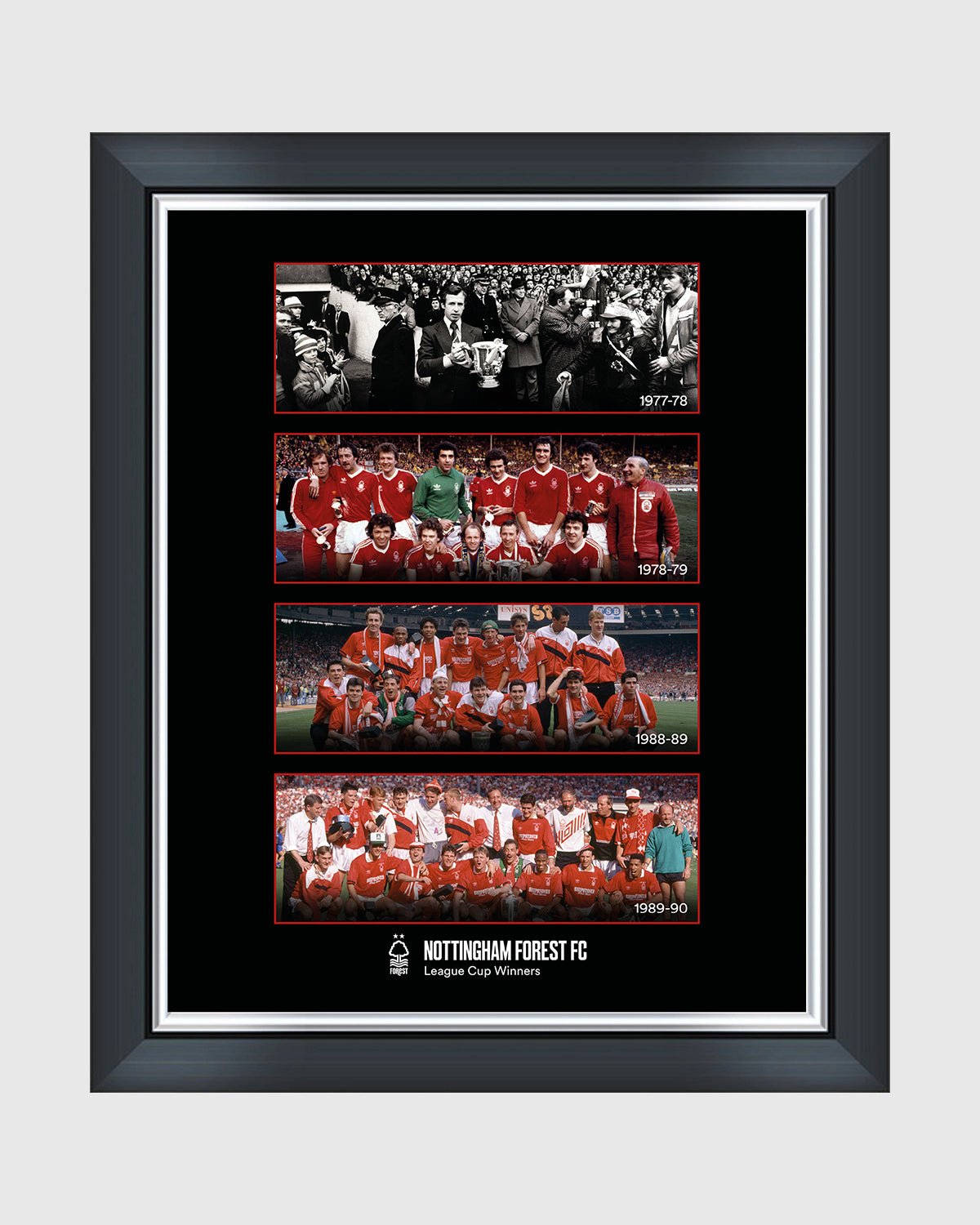 NFFC League Cup Winners Montage Print Framed - 20 x 16 - Nottingham Forest FC