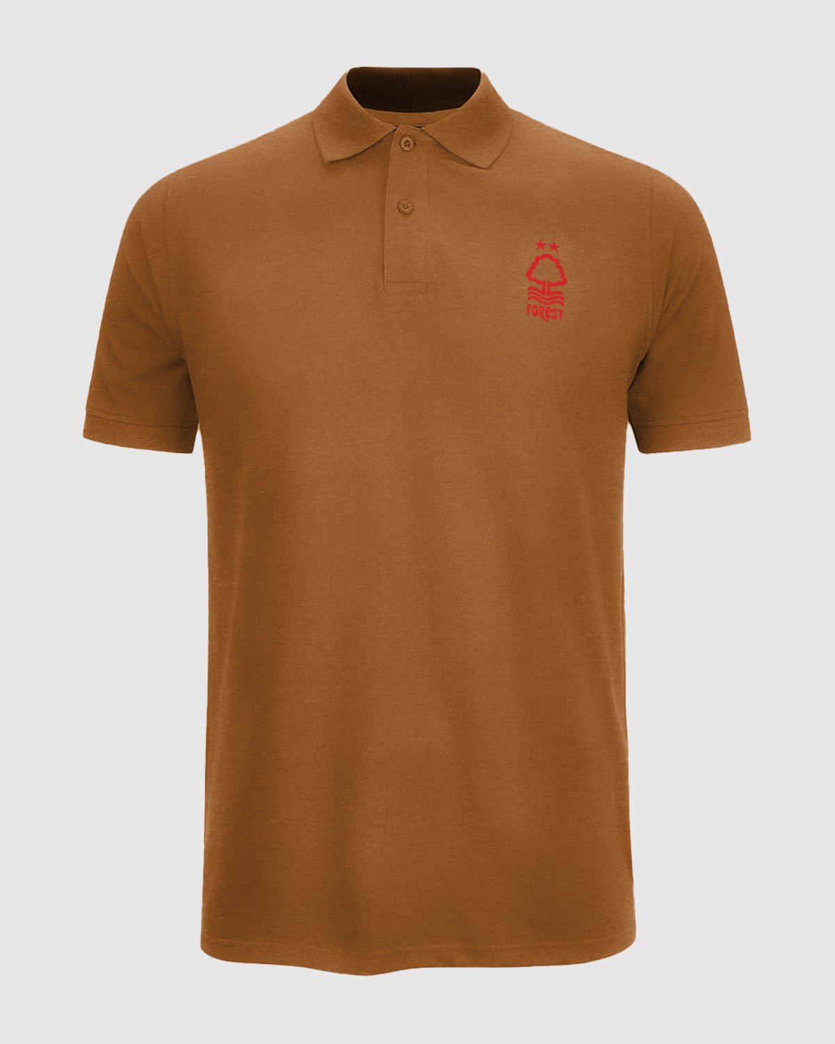 NFFC Mocha Essential Crest Polo - Nottingham Forest FC