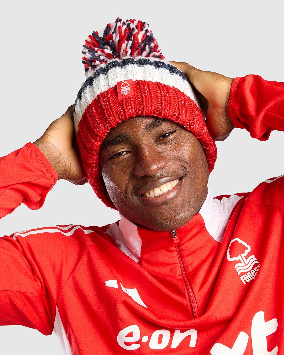NFFC Multi Stripe Reflective Super Bobble - Nottingham Forest FC