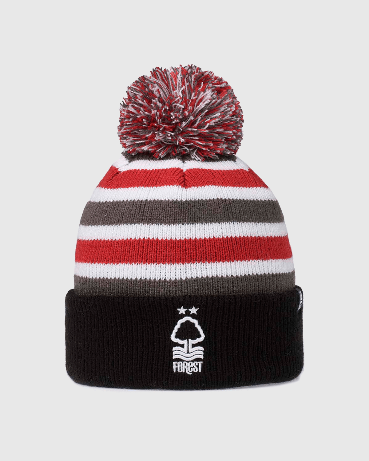 NFFC Multistripe 1865 Cuff Knit Bobble Hat - Nottingham Forest FC
