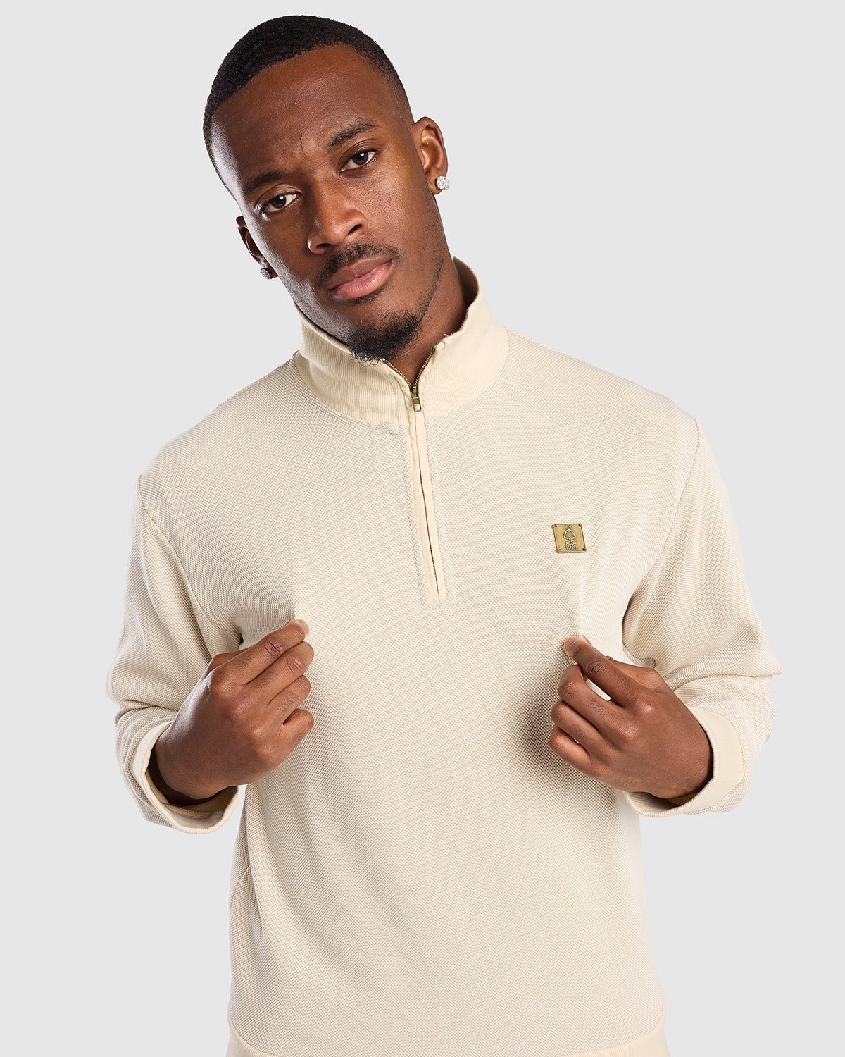 NFFC Natural Weave 1/4 Zip - Nottingham Forest FC