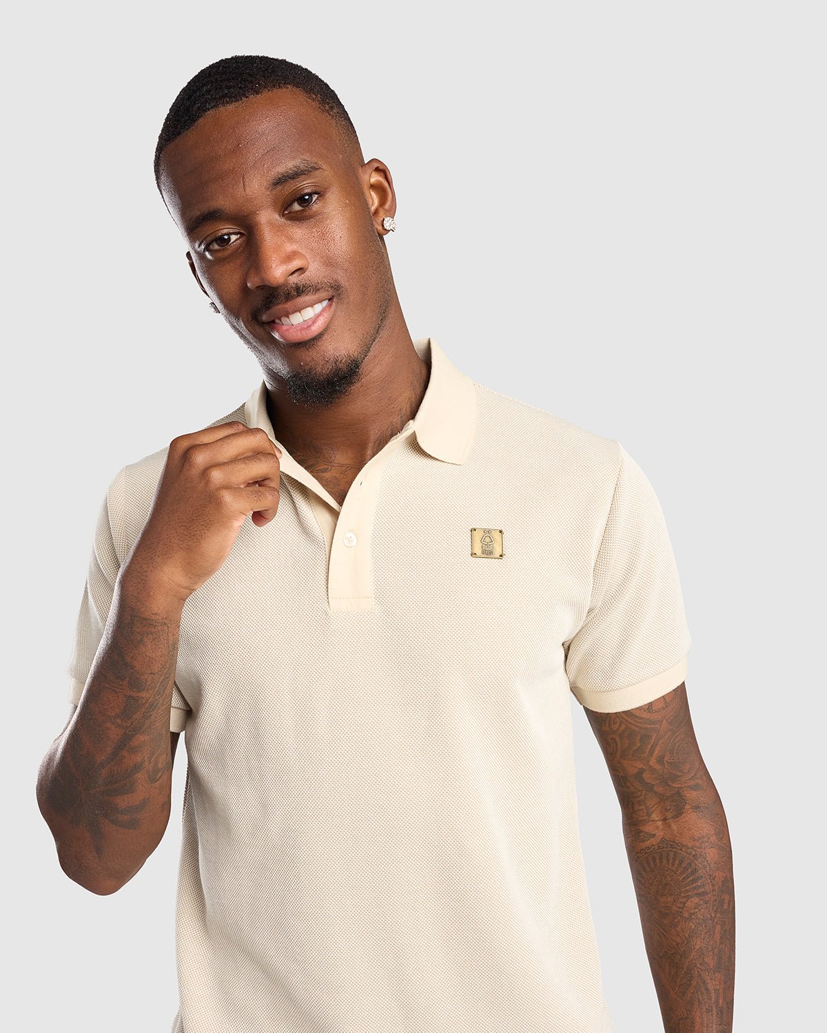 NFFC Natural Weave Polo - Nottingham Forest FC