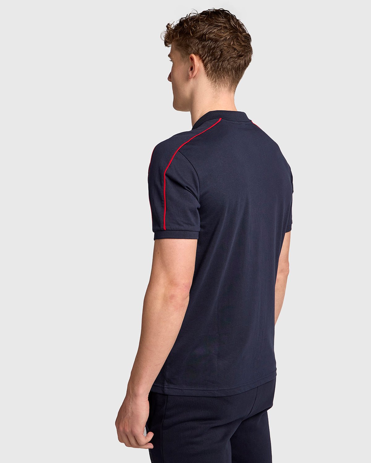NFFC Navy Club Colours Shoulder Panel Polo - Nottingham Forest FC