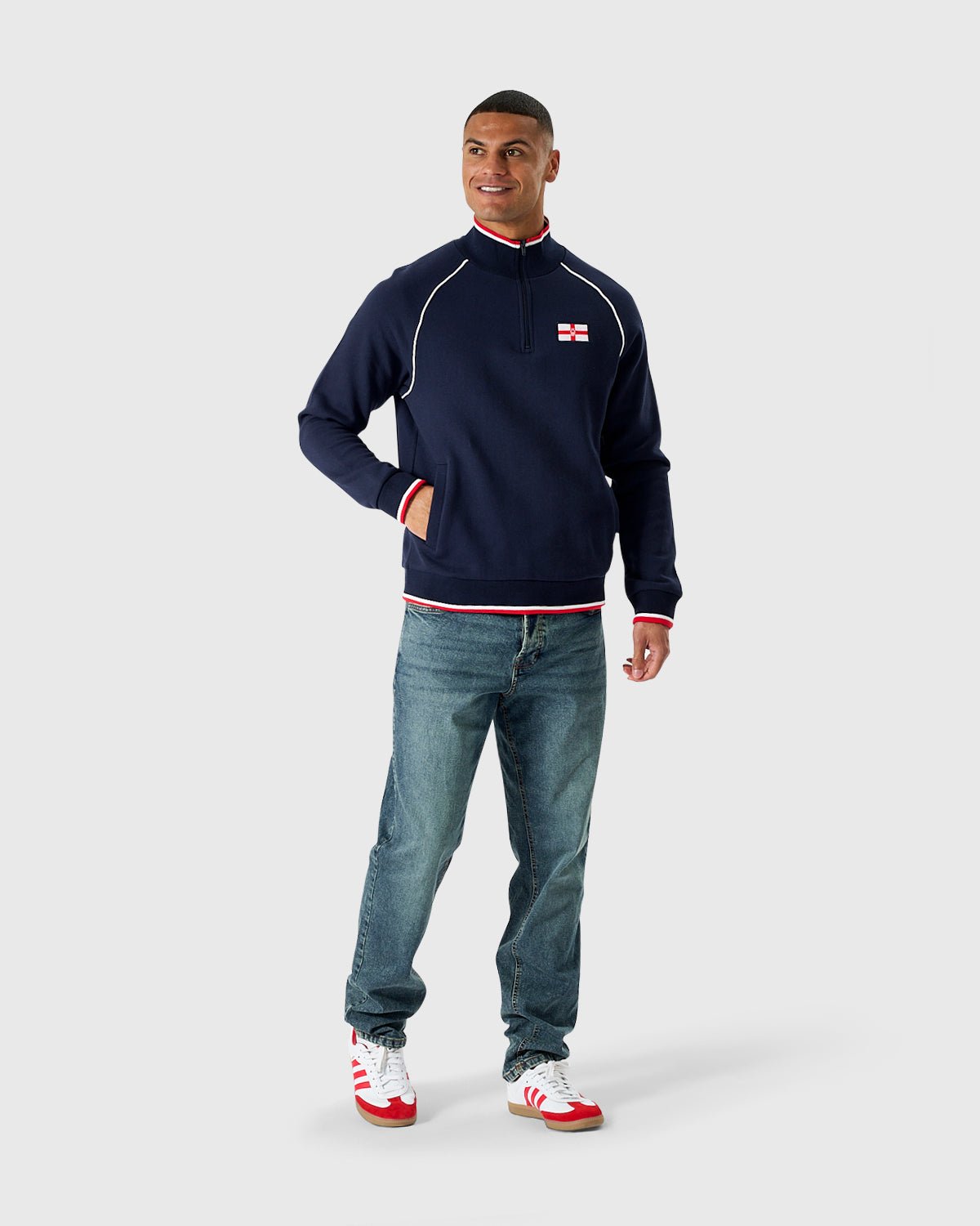 NFFC Navy Club & Country 1/4 Zip Top - Nottingham Forest FC