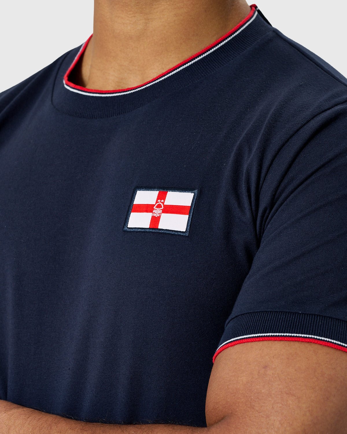 NFFC Navy Club & Country Tipped T-Shirt - Nottingham Forest FC