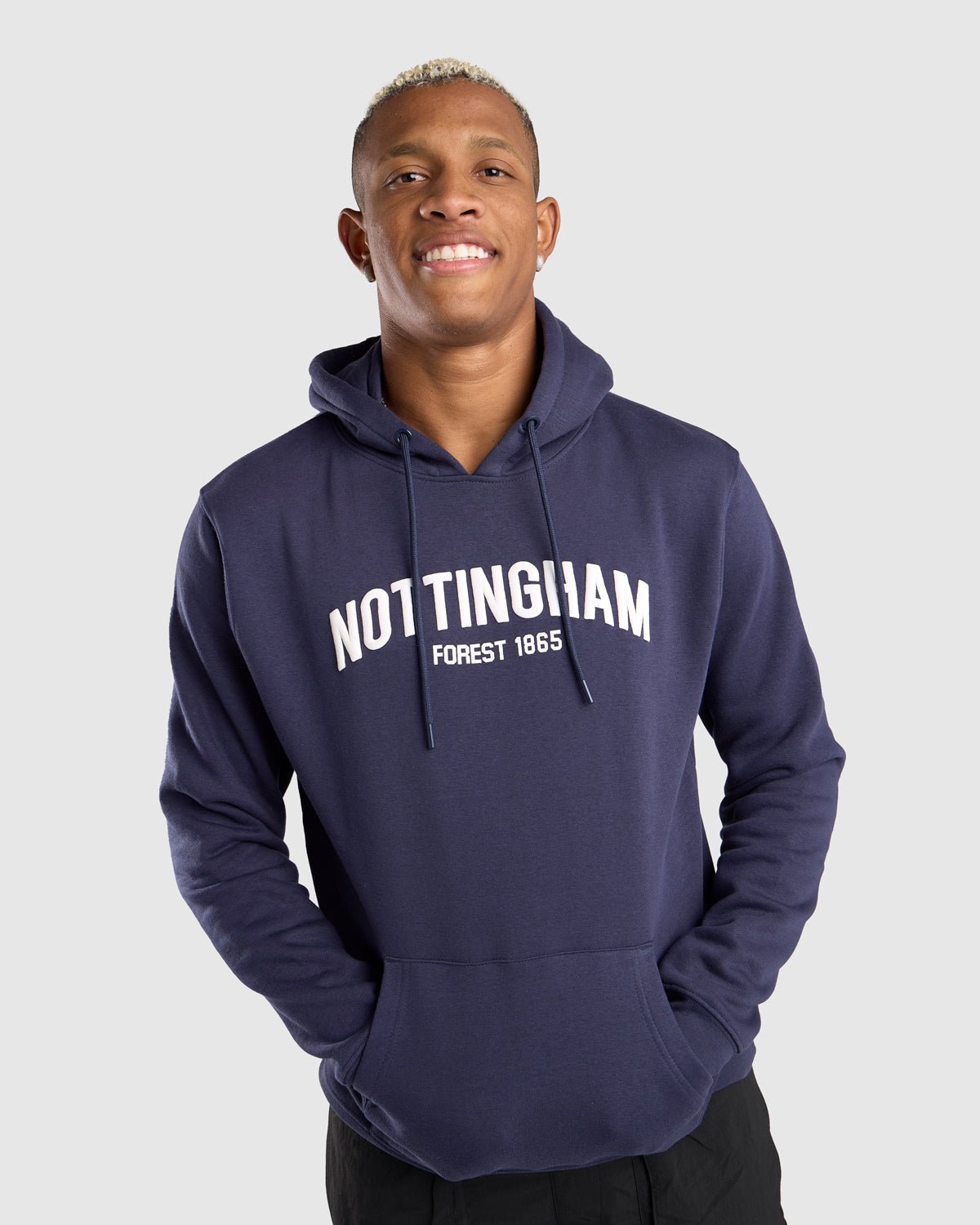 NFFC Navy Collegiate Print Hoodie - Nottingham Forest FC