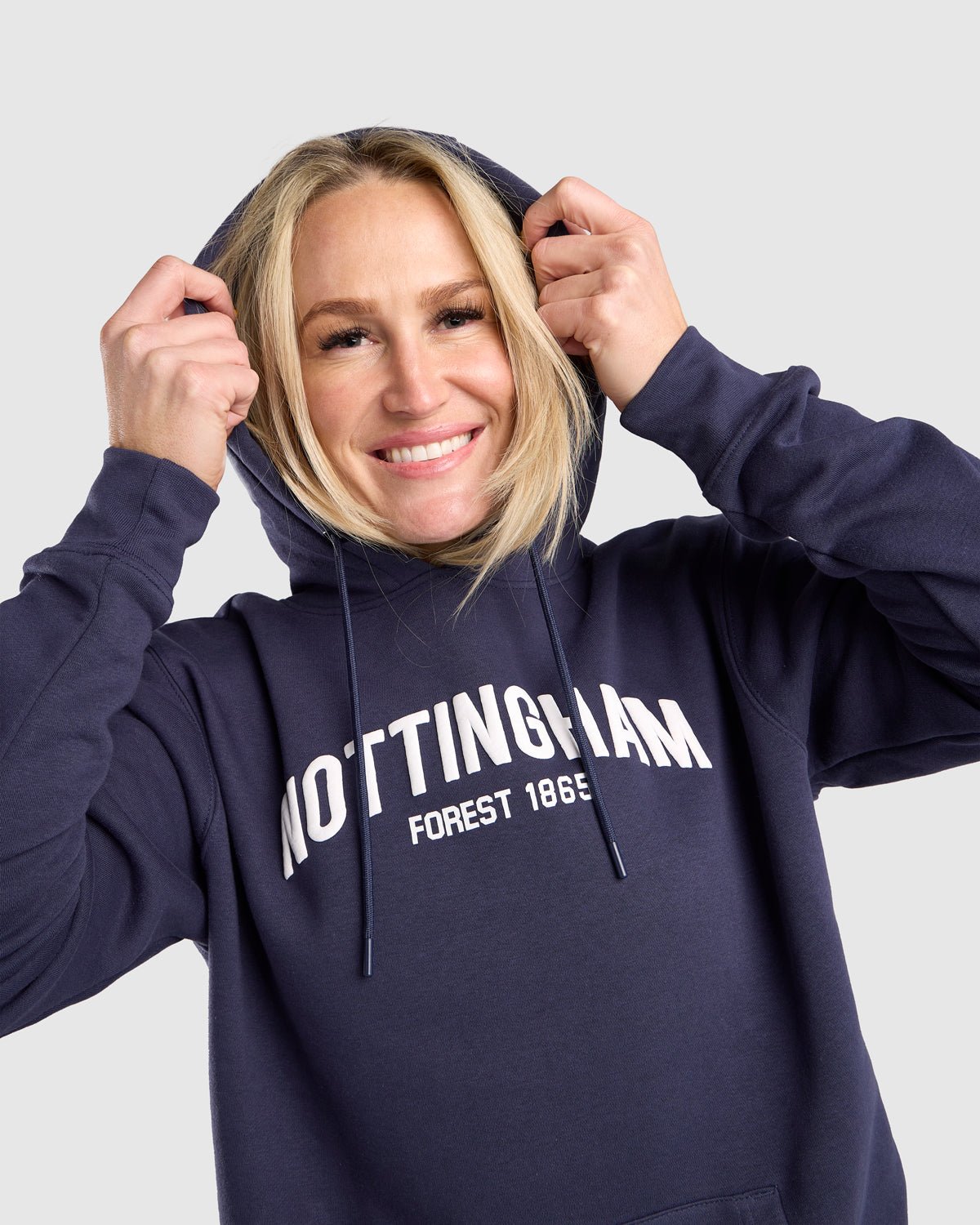 NFFC Navy Collegiate Print Hoodie - Nottingham Forest FC