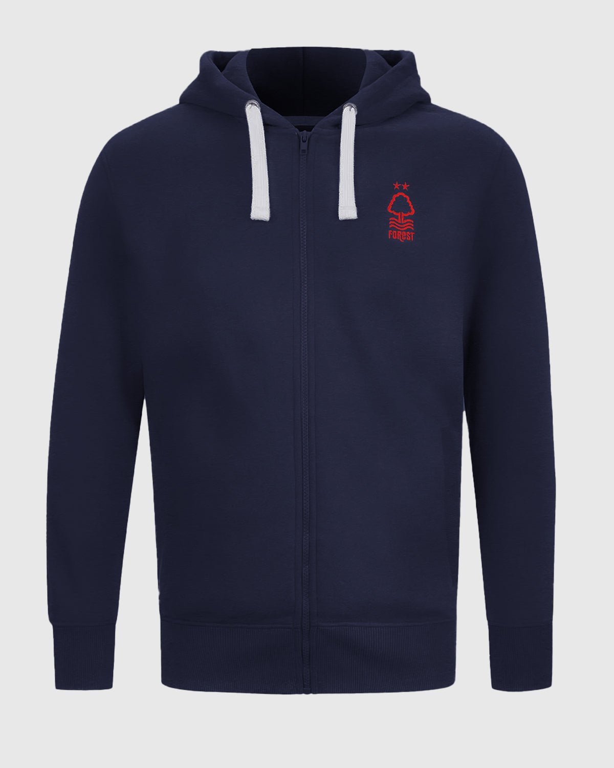 NFFC Navy Essential Crest Full Zip Hoodie - Nottingham Forest FC