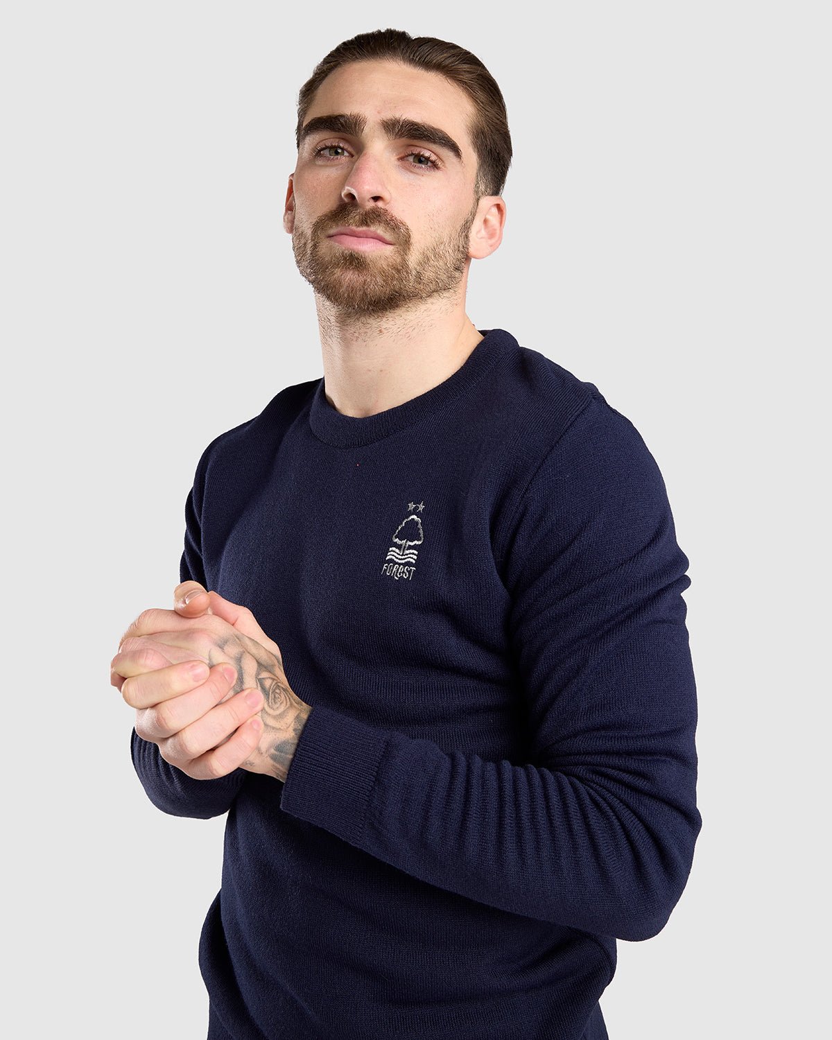 NFFC Navy Essential Knit Crewneck - Nottingham Forest FC