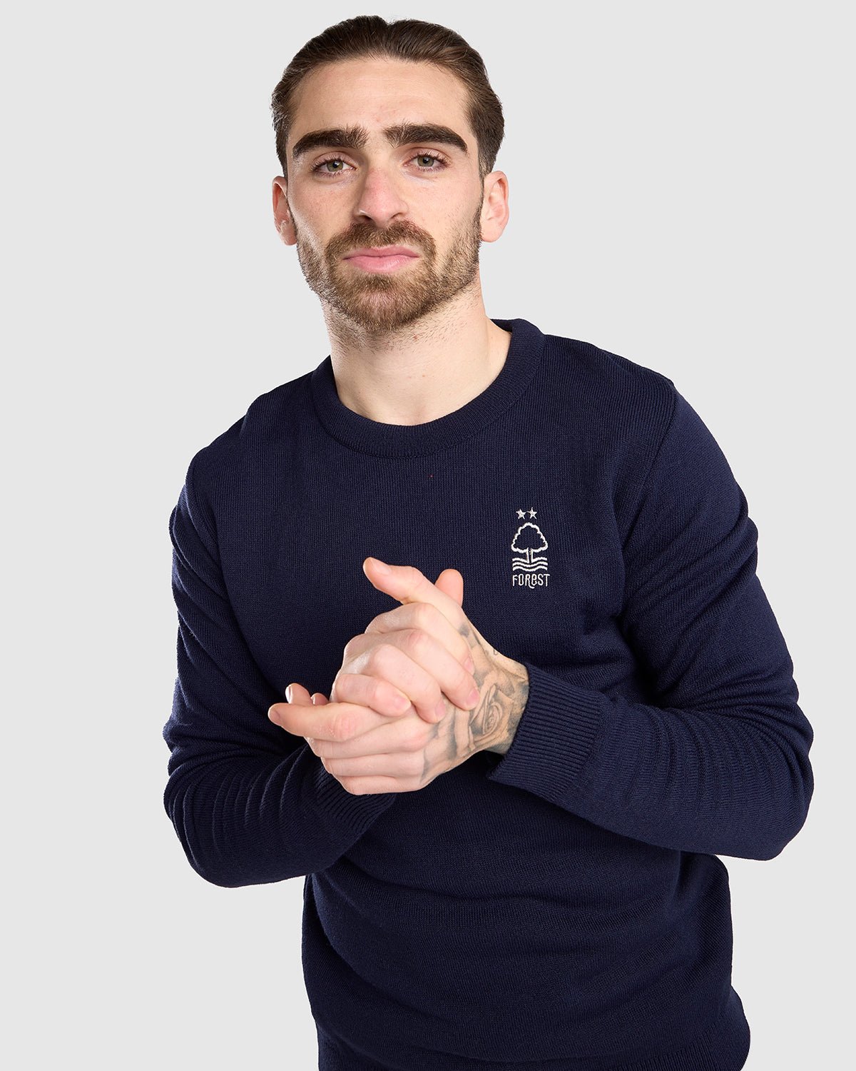 NFFC Navy Essential Knit Crewneck - Nottingham Forest FC
