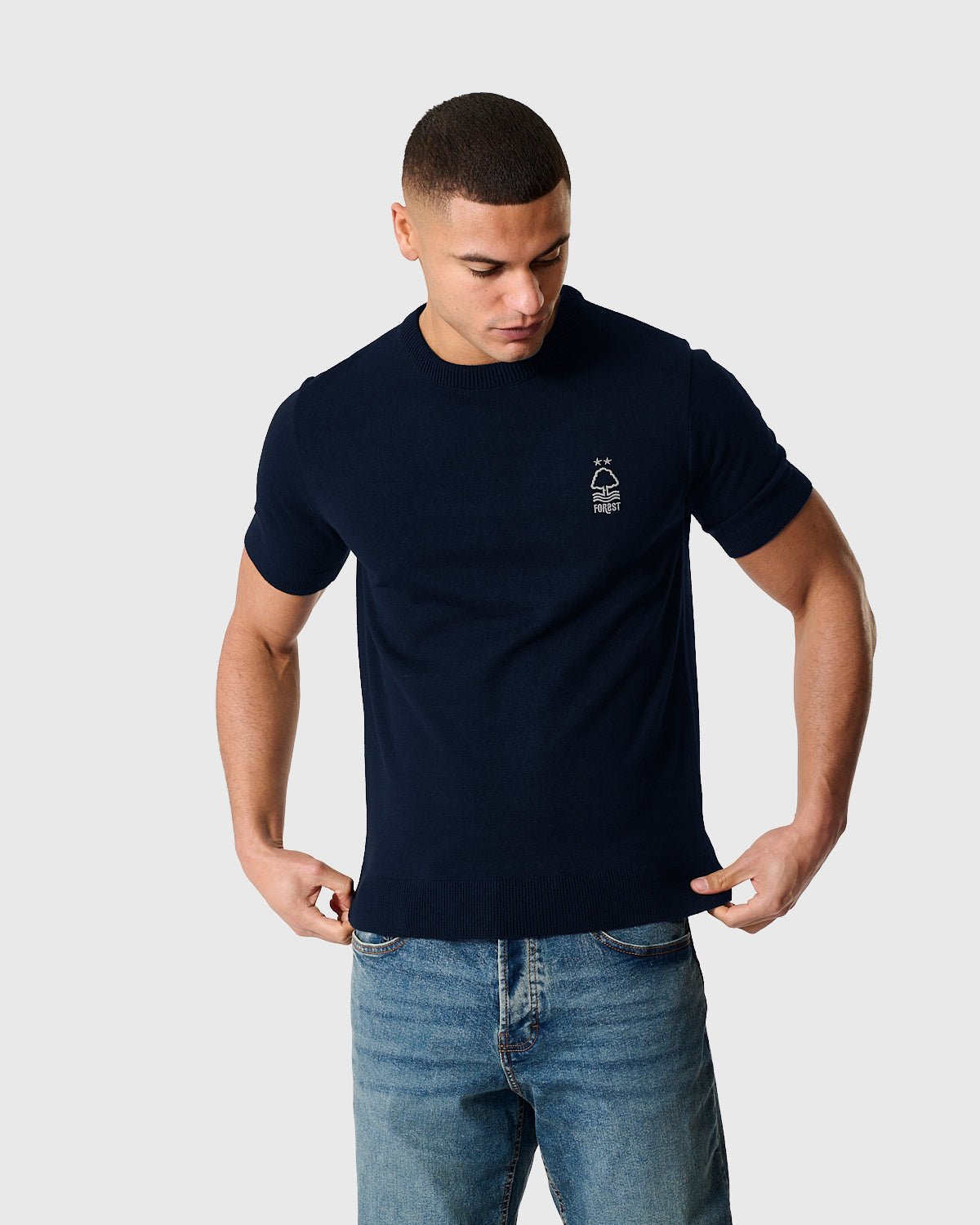 NFFC Navy Essential Knit T-Shirt - Nottingham Forest FC