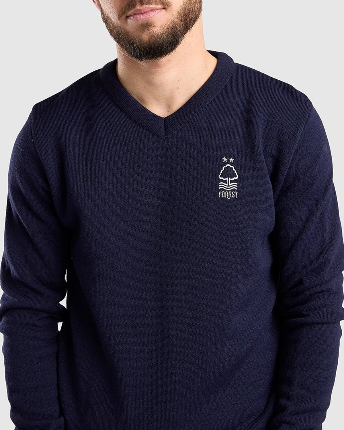 NFFC Navy Essential Knit V Neck - Nottingham Forest FC