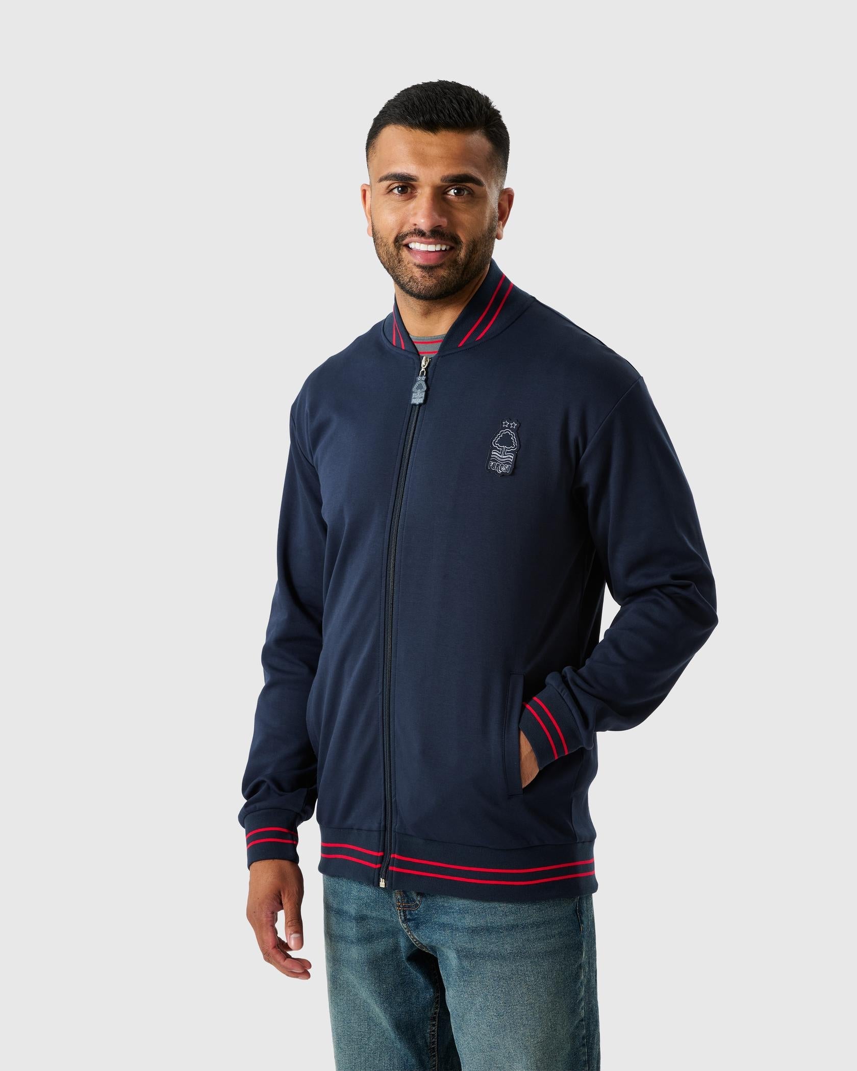 NFFC Navy Outline Full Zip Jacket - Nottingham Forest FC