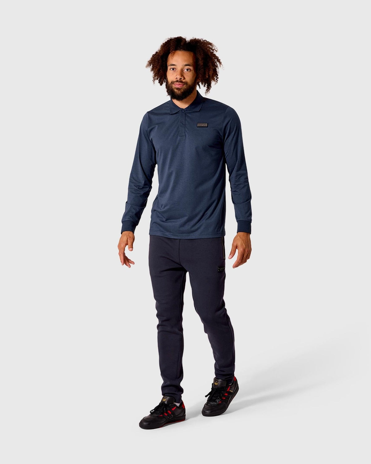 NFFC Navy Pinnacle Long Sleeve Polo - Nottingham Forest FC