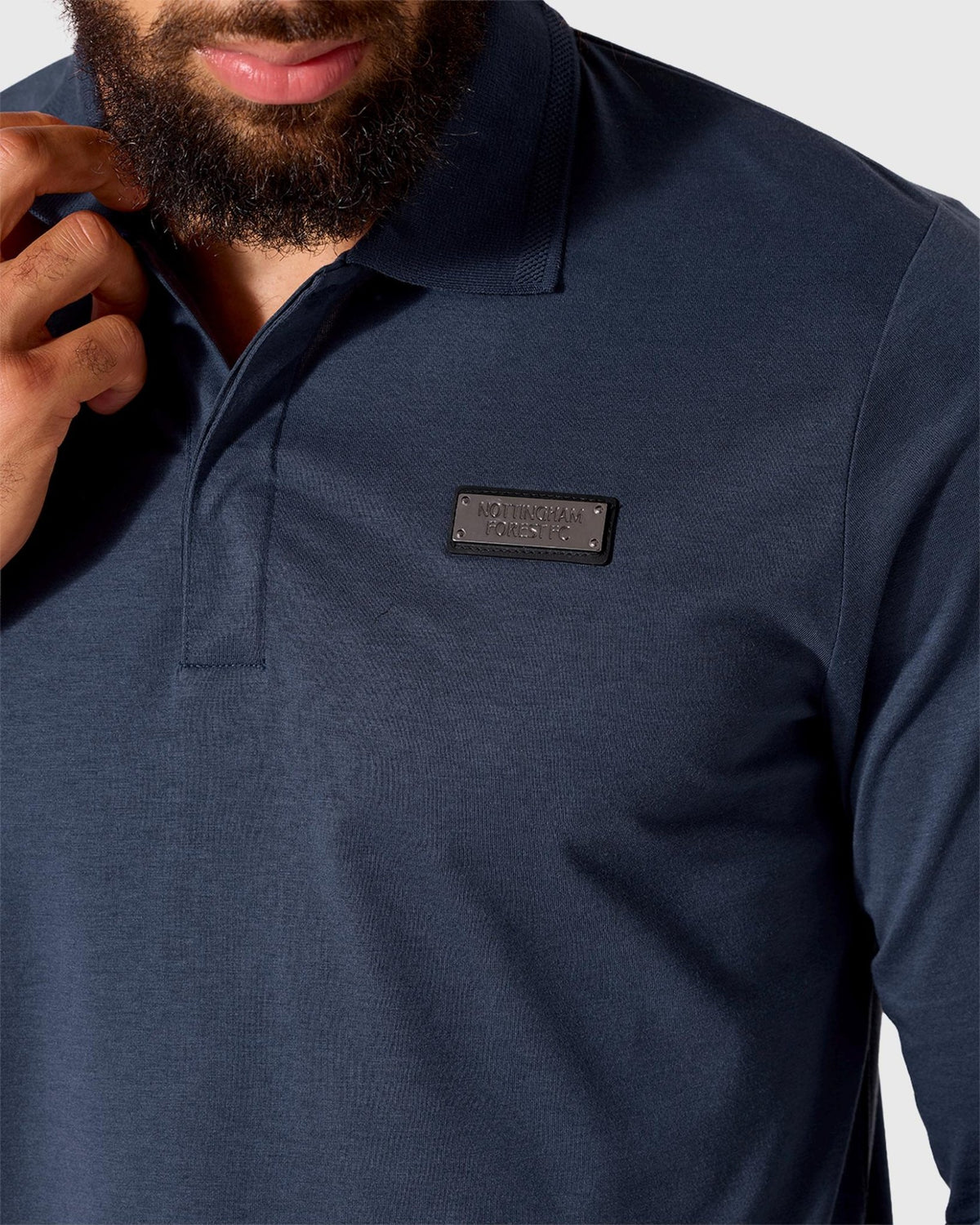NFFC Navy Pinnacle Long Sleeve Polo - Nottingham Forest FC