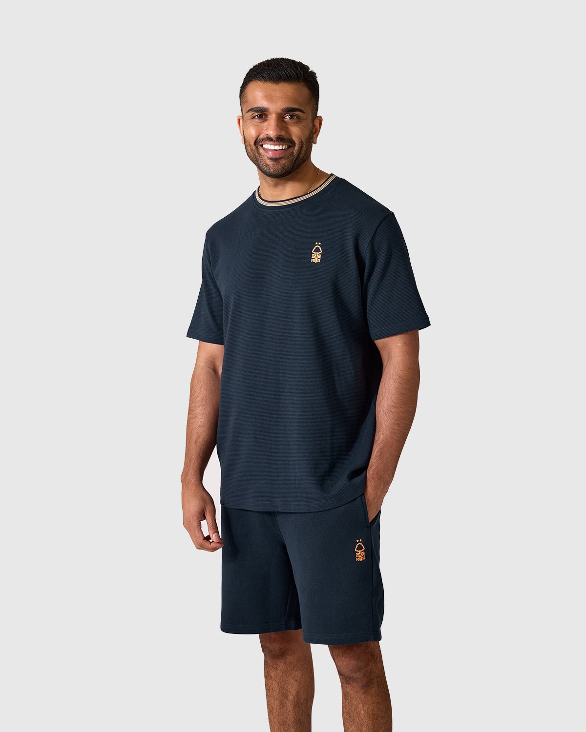 NFFC Navy Pop Edit Ribbed T-Shirt - Nottingham Forest FC