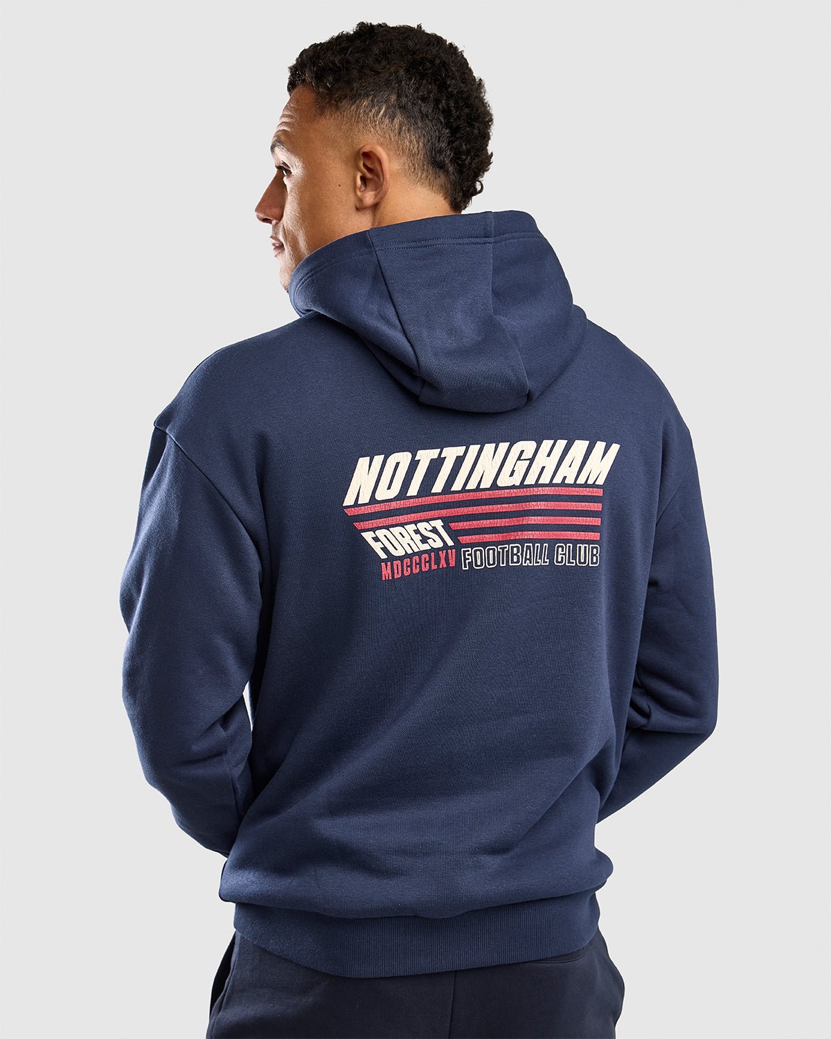 NFFC Navy Racing Back Print Hoodie - Nottingham Forest FC