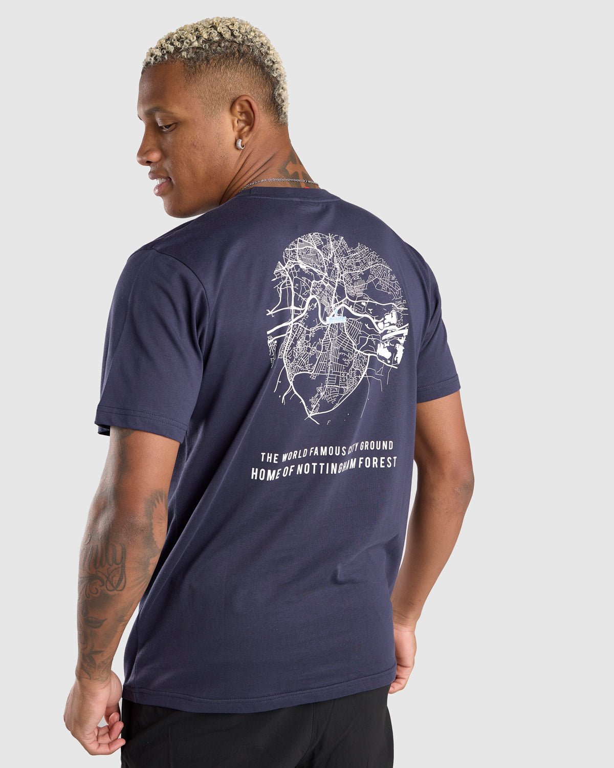 NFFC Navy Stadium Print T-Shirt - Nottingham Forest FC