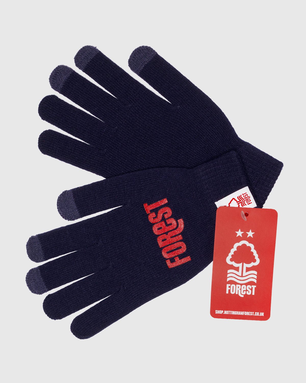 NFFC Navy Wordmark Gloves - Nottingham Forest FC