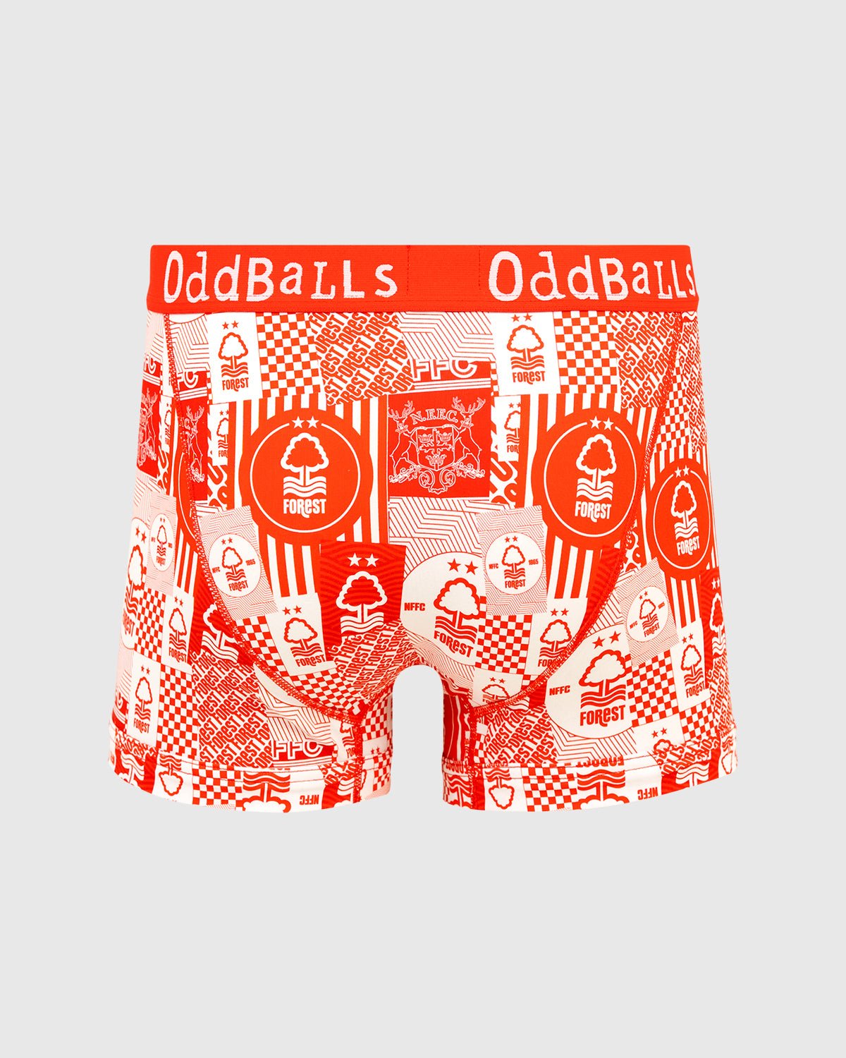 NFFC OddBalls Red Flag Boxer Shorts - Nottingham Forest FC