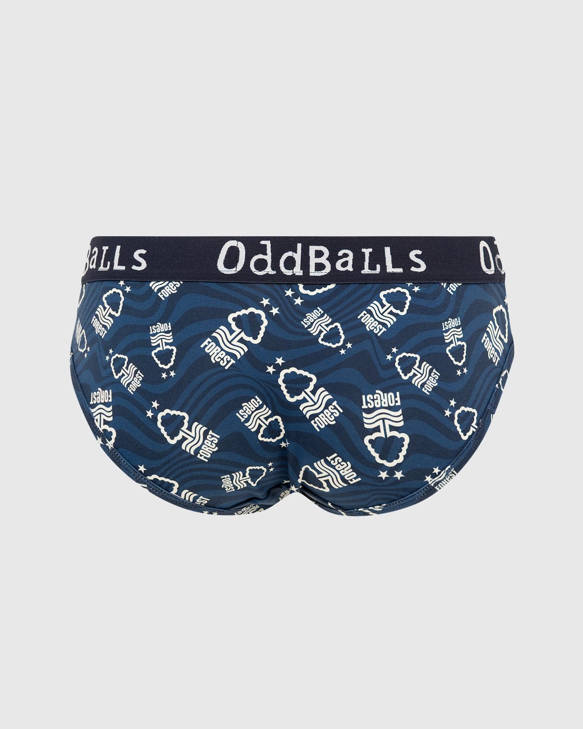 NFFC OddBalls Womens Navy Swirl Briefs - Nottingham Forest FC