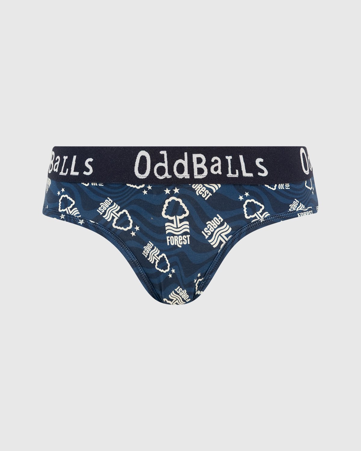 NFFC OddBalls Womens Navy Swirl Briefs - Nottingham Forest FC