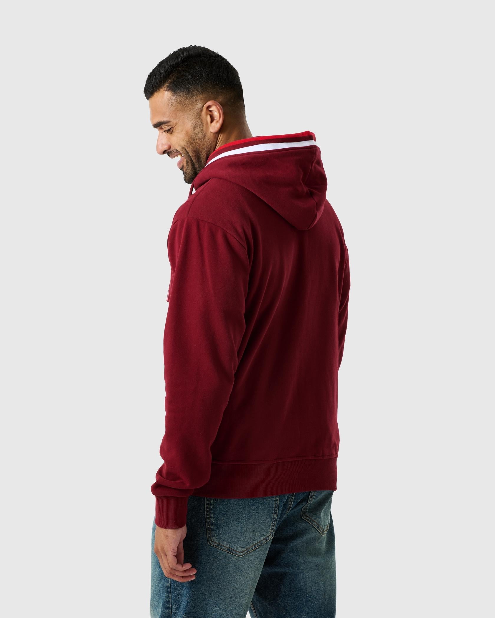 NFFC Old School Burgundy Full Zip Hoodie - Nottingham Forest FC