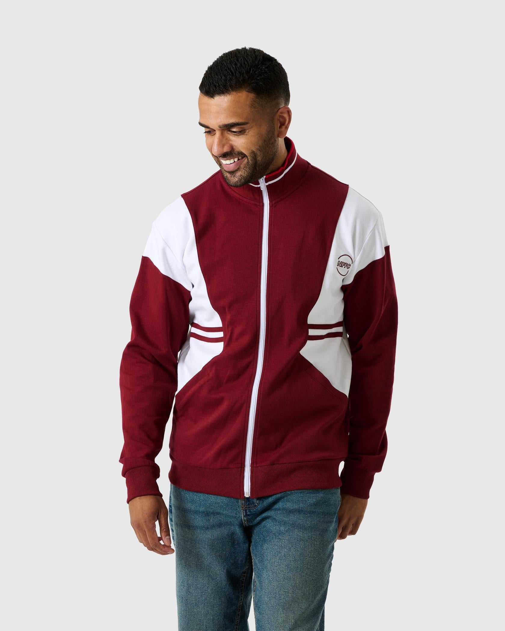 NFFC Old School Burgundy Track Jacket - Nottingham Forest FC