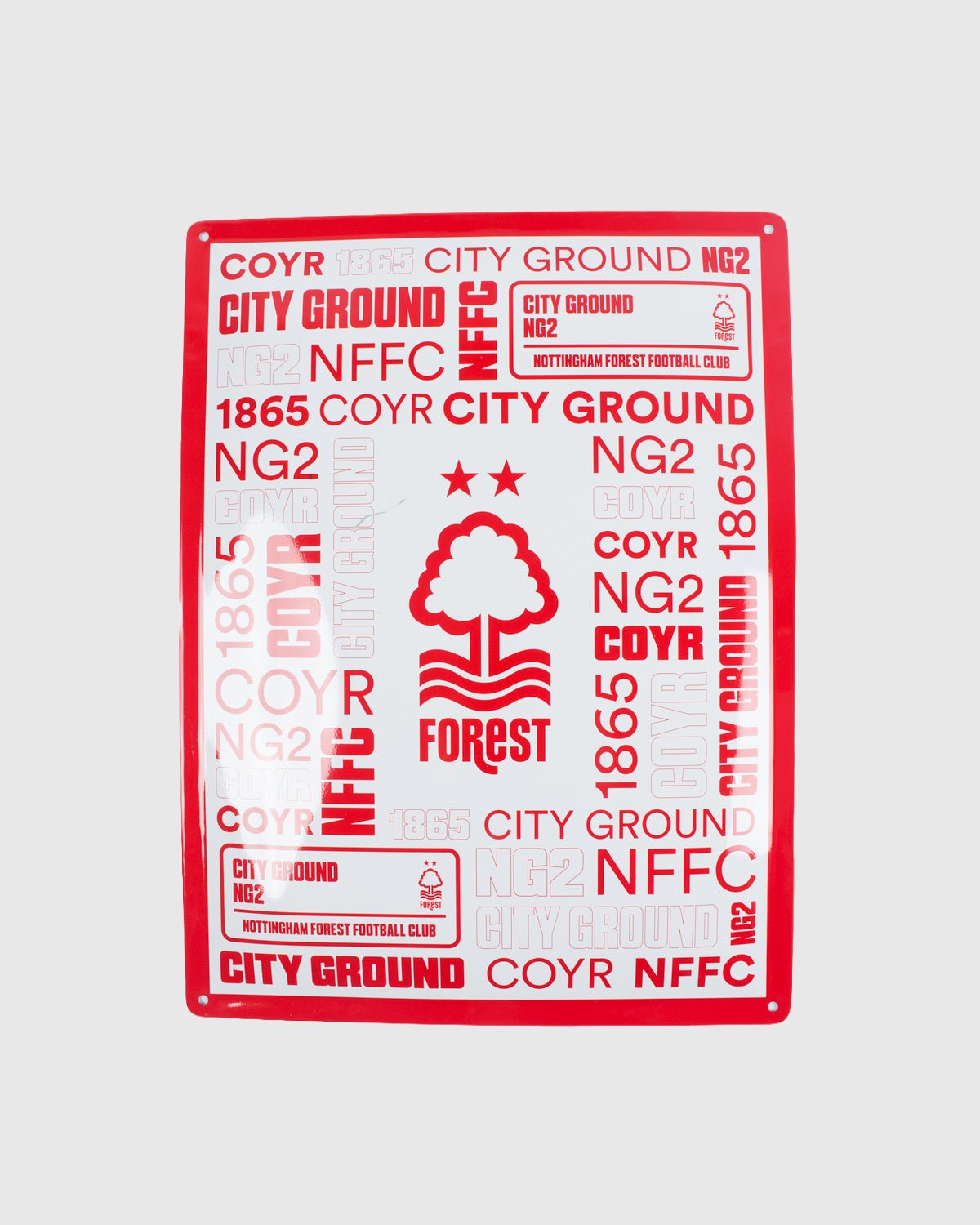 NFFC Our City Metal Sign - Nottingham Forest FC
