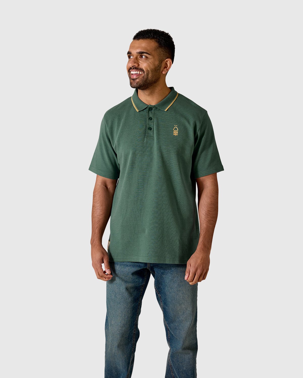 NFFC Pine Leavers Ribbed Polo - Nottingham Forest FC