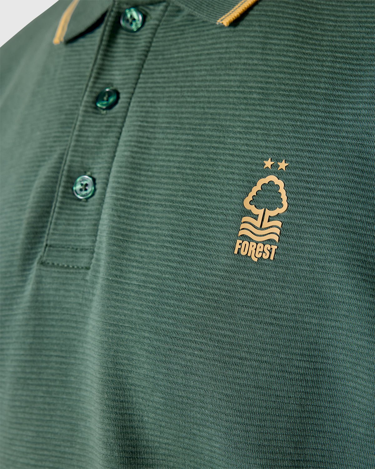 NFFC Pine Leavers Ribbed Polo - Nottingham Forest FC
