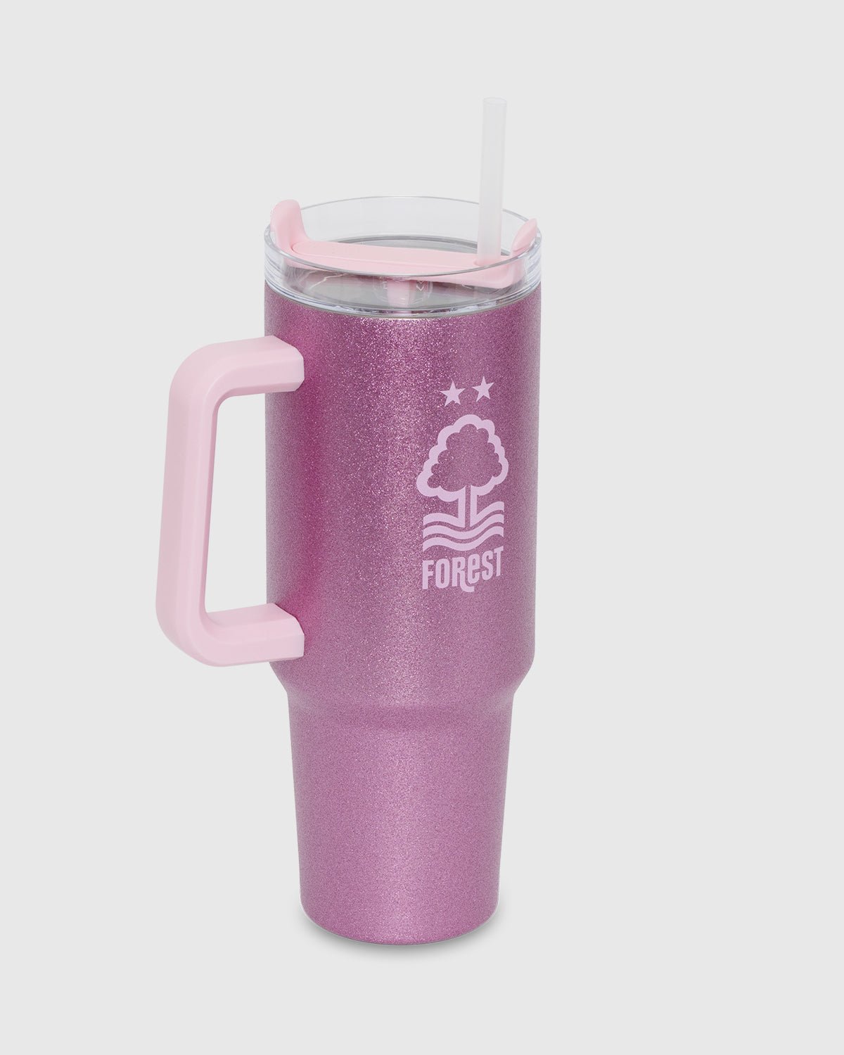 NFFC Pink Glitter Insulated 1.2L Mug With Handle - Nottingham Forest FC