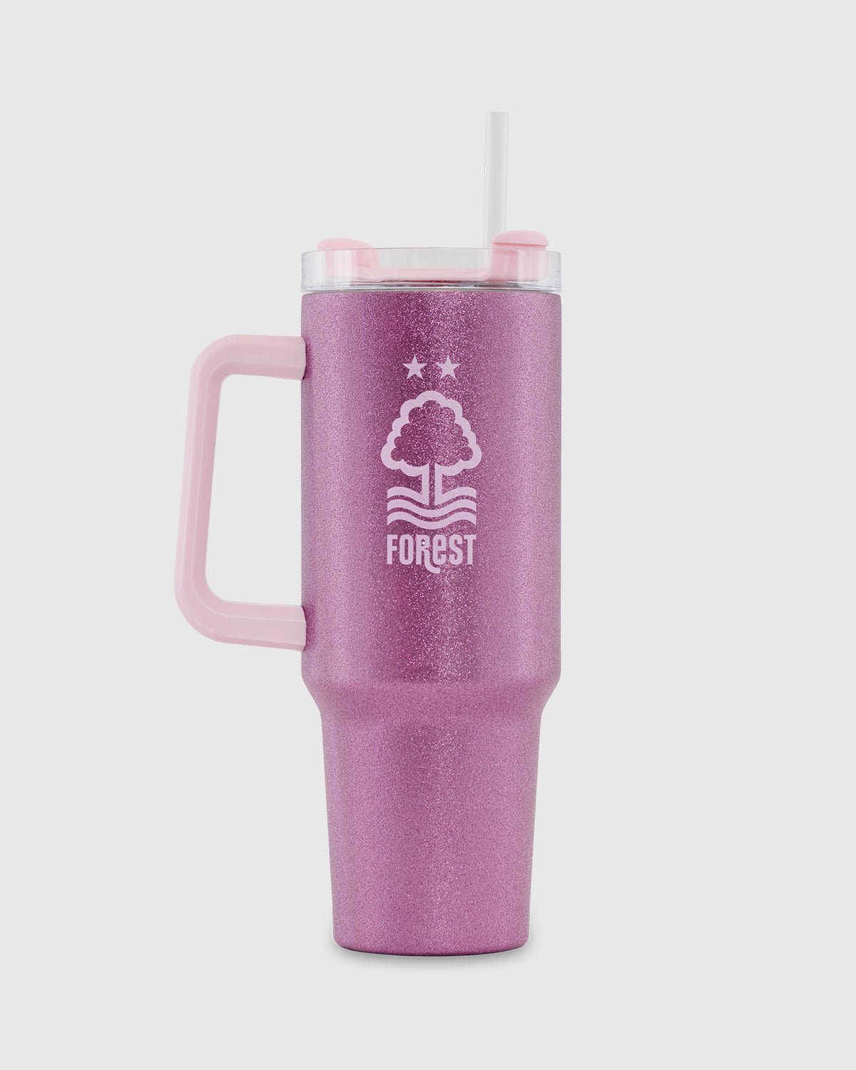 NFFC Pink Glitter Insulated 1.2L Mug With Handle - Nottingham Forest FC