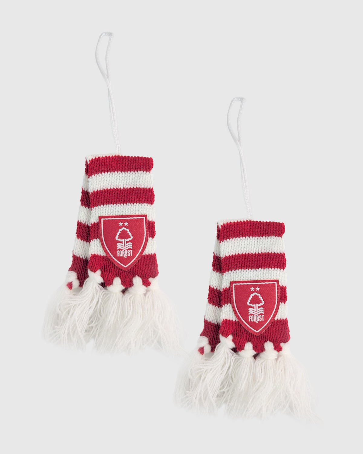 NFFC Red 2 Pack Scarf Decorations - Nottingham Forest FC
