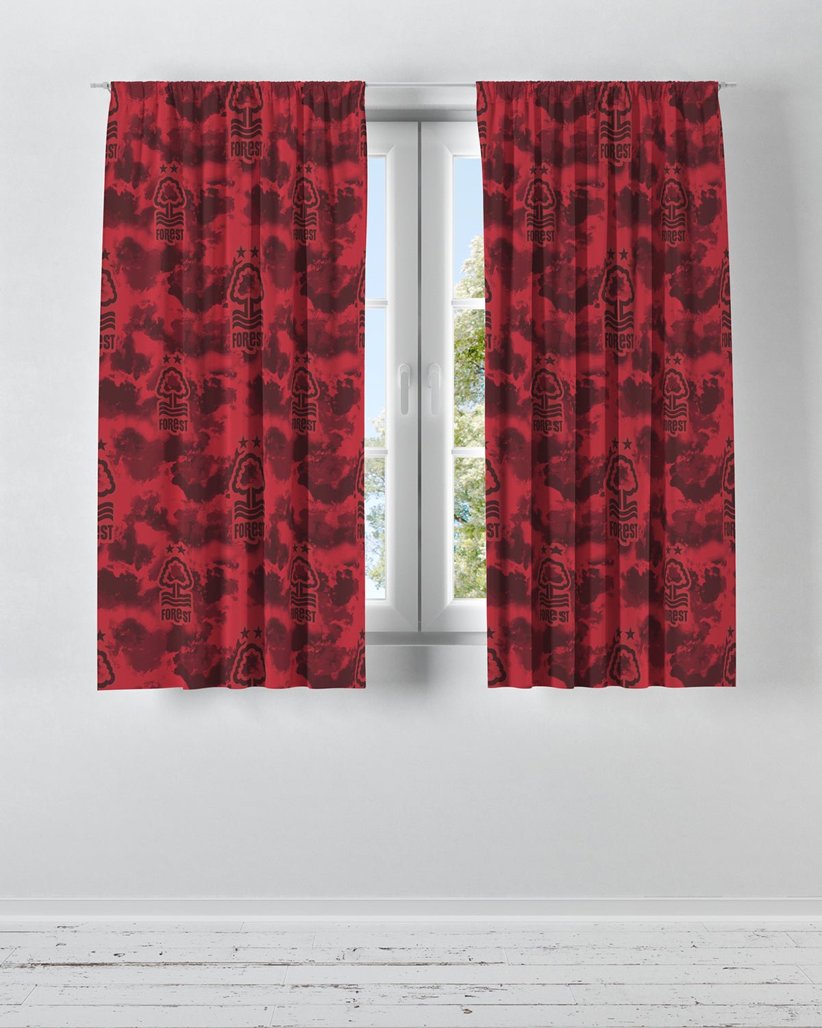 NFFC Red Camo 54" Drop Curtains - Nottingham Forest FC