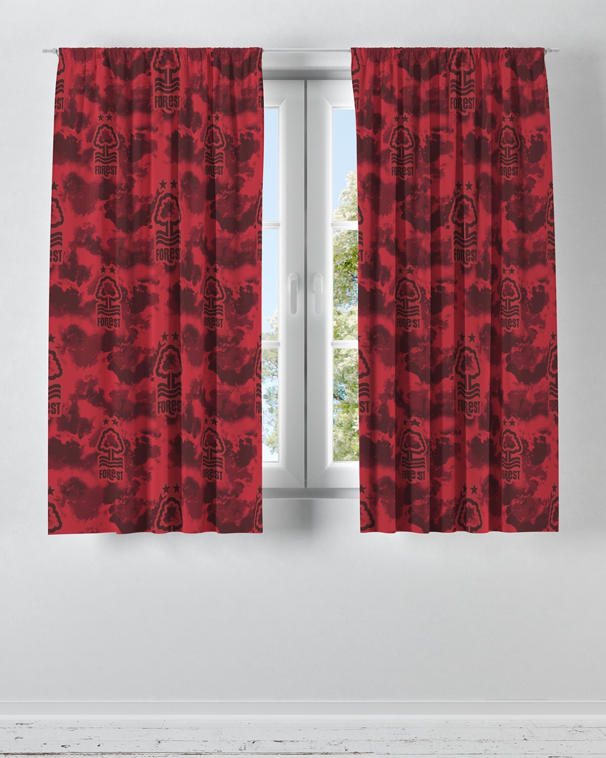 NFFC Red Camo 72" Drop Curtains - Nottingham Forest FC