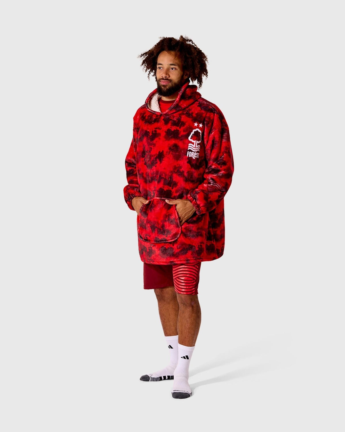 NFFC Red Camo Sherpa Hoodie - Nottingham Forest FC