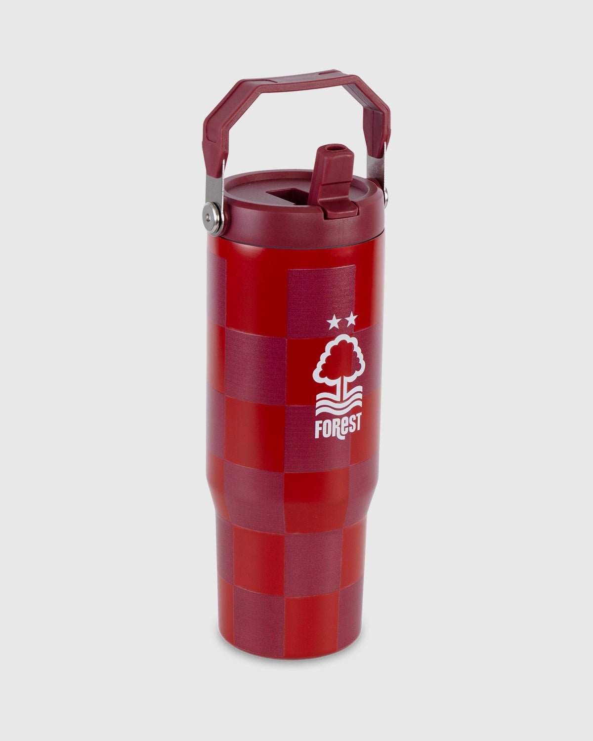 NFFC Red Checkerboard Insulated 1.2L Mug with Carry Handle - Nottingham Forest FC