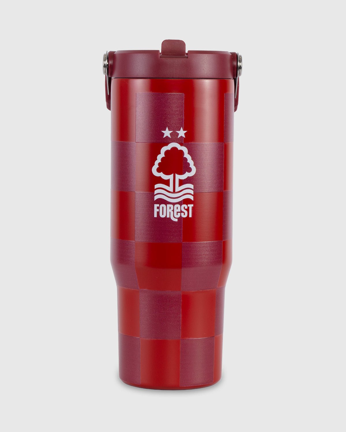NFFC Red Checkerboard Insulated 1.2L Mug with Carry Handle - Nottingham Forest FC