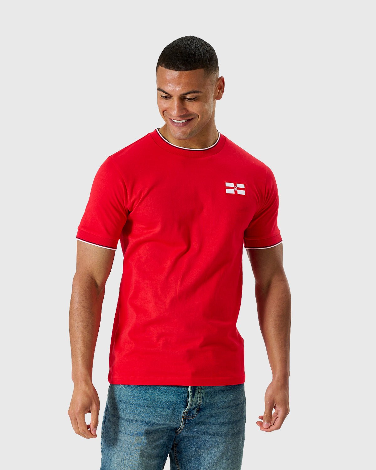 NFFC Red Club & Country Tipped T-Shirt - Nottingham Forest FC