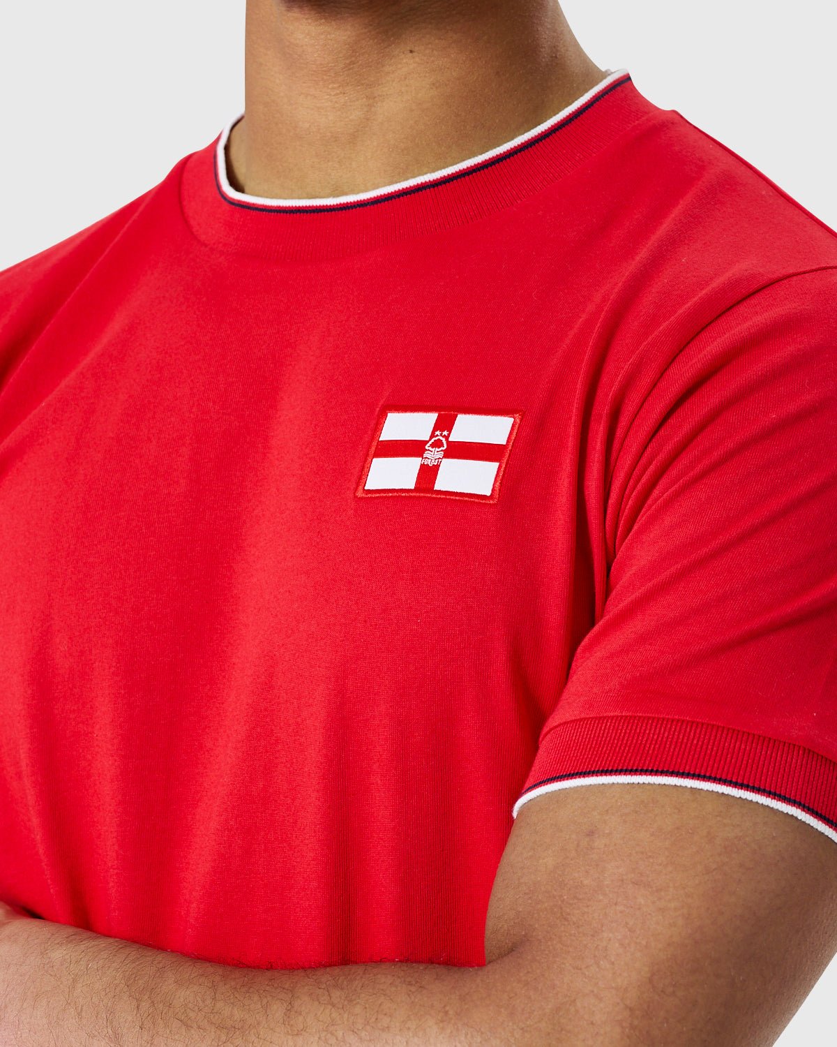 NFFC Red Club & Country Tipped T-Shirt - Nottingham Forest FC