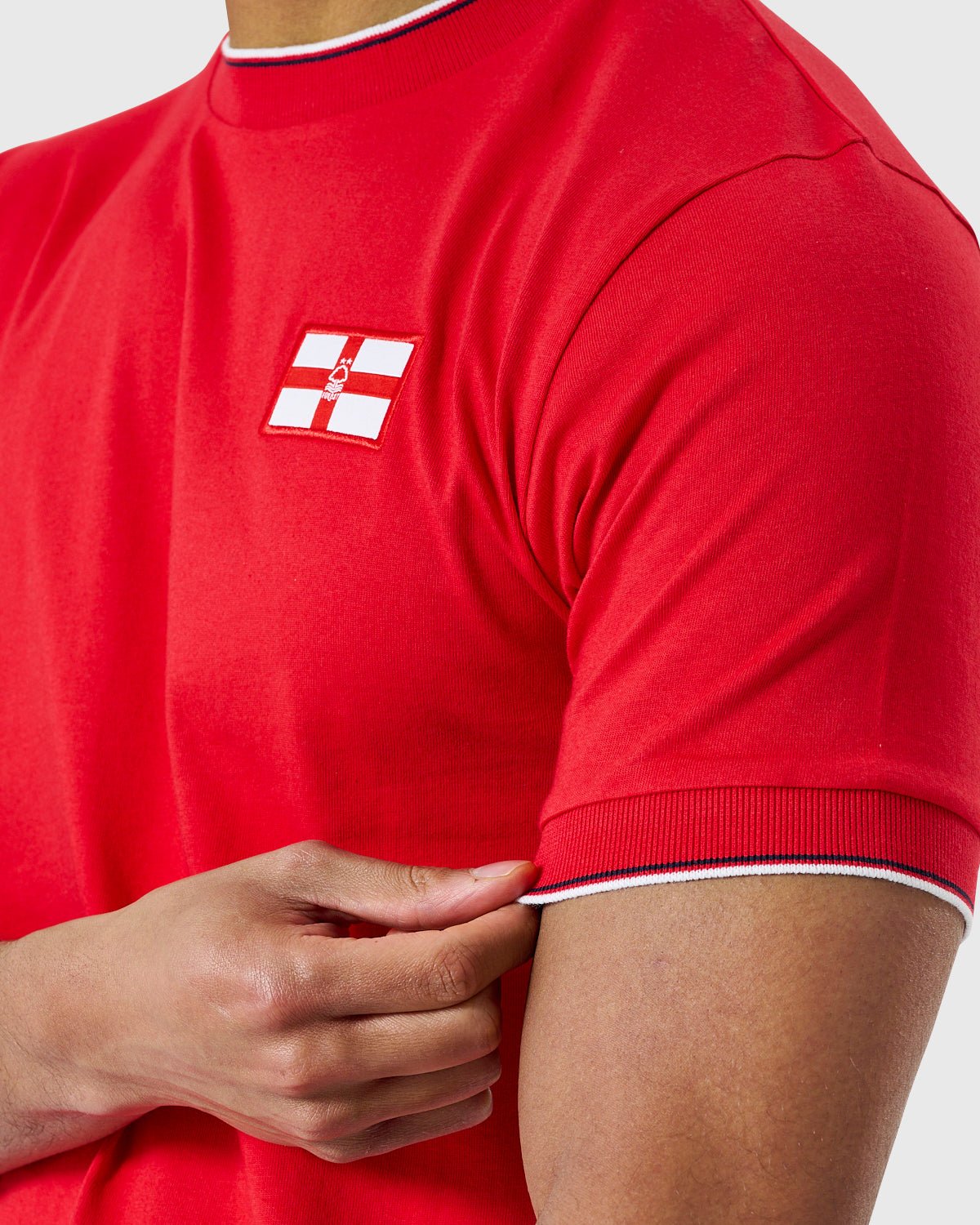 NFFC Red Club & Country Tipped T-Shirt - Nottingham Forest FC